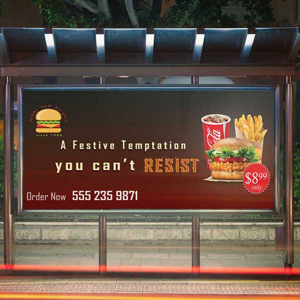 Miami Yum Burger - Billboard Design