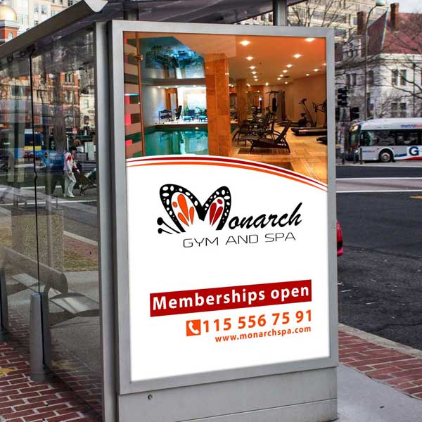 Monarch Gym and Spa - Brand Identity and Billboard Design